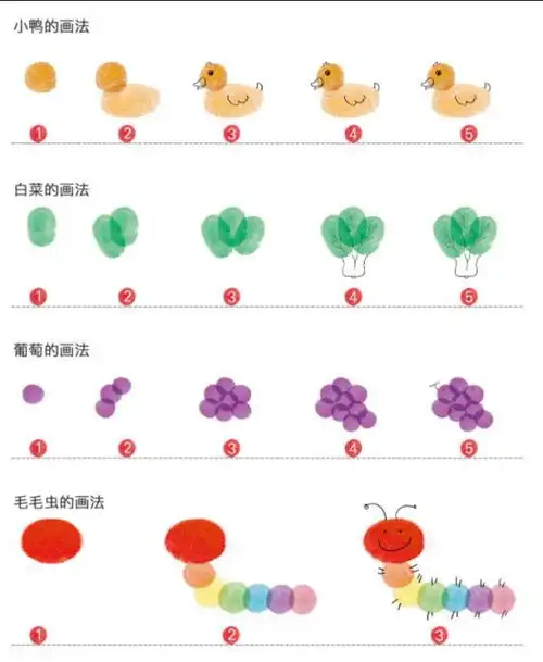 好玩有趣的手指画,亲子绘画时间
