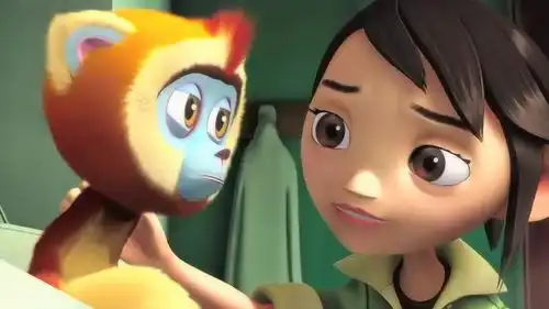 小悟空小猴子跟小女孩能去任何好玩的地方,通过电脑就行哦
