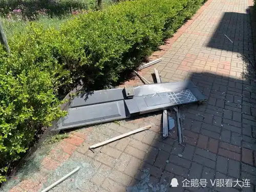 大连一小区发生液化气爆燃父子俩被烧伤楼门都被炸变形
