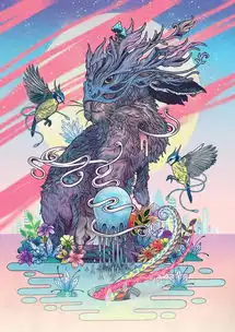 媲美山海经这套色彩炸裂的奇幻插画,看第一眼就入迷
