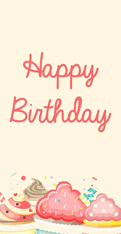 手绘卡通蛋糕生日快乐粉底背景矢量图背景图设计图片免费下载页面网页平面电商创意素材素材
