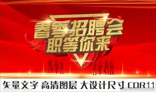 招聘会展板设计图室外广告设计
