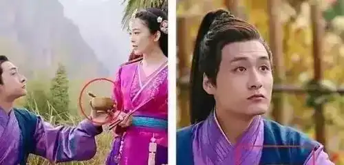 搞笑穿帮镜头,颖宝旁边的老奶奶,剧中的工作人员亮了
