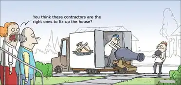 趣味图片英语笑话contractors承包商双语
