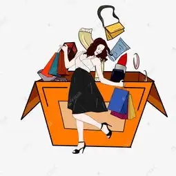 手绘双十一抢购女士人物插画素材图片免费下载千库网

