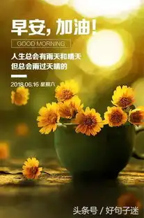 早安心语正能量简短句子早安图片带字正能量
