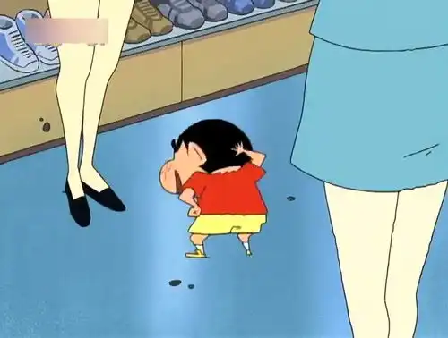 蜡笔小新美冴带小新去买鞋子,闹了不少笑话,这段太搞笑了
