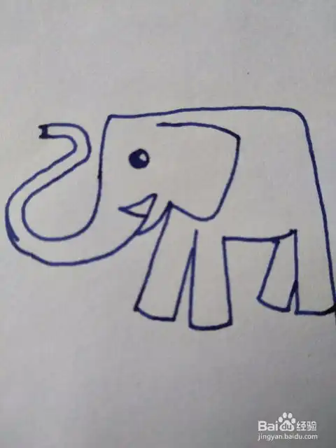 幼儿简笔画之大象

