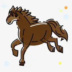 褐色的马手绘插画图片素材其他格式下载动漫人物大全
