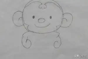 西瓜简笔画图片大全简笔画猴子吃西瓜的画法
