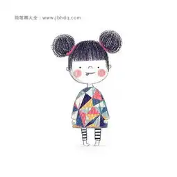 一组漫画小女孩简笔画图片
