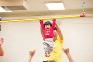 组图贾静雯带娃练健身咘咘波妞臂力惊人似神力女超人
