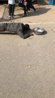 像图片上的这种要饭的人是真的家里没钱,走投无路了嘛
