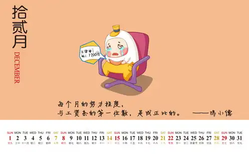 倒霉的上班族鸡小德2013年日历壁纸来咯
