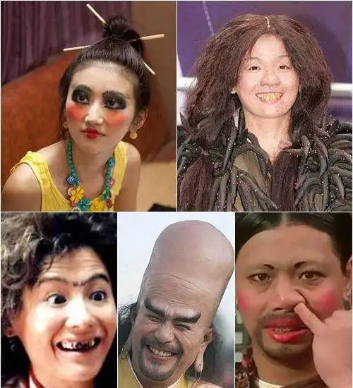 娱乐圈5位女明星扮丑,谁的最辣眼睛谁才是最豁出去的那位

