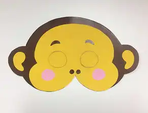 和宝宝一起来做一个可爱的小猴面具吧
